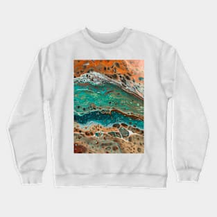 Winter sea pouring Art Crewneck Sweatshirt